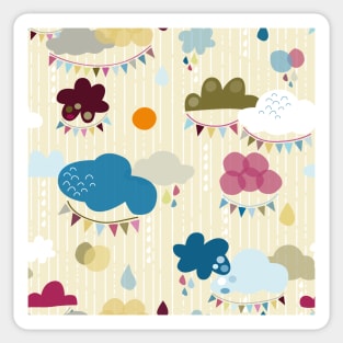 party clouds Sticker